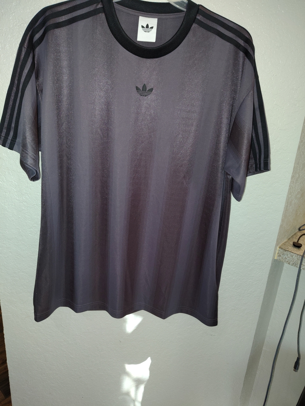 adidas Originals Adicolor Jacquard Jersey Grey Black JW5880 Men's Size XL- L125